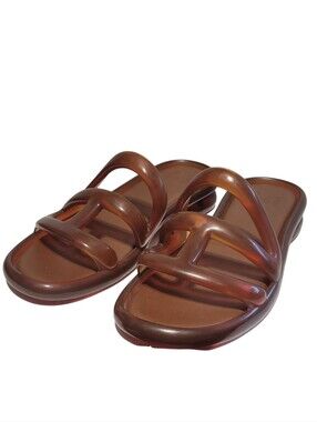 Melissa X Telfar Jelly Slide Gold Brown Women’s Size 9